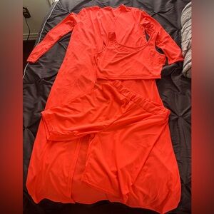 Vibrant Orange Three-Piece Set